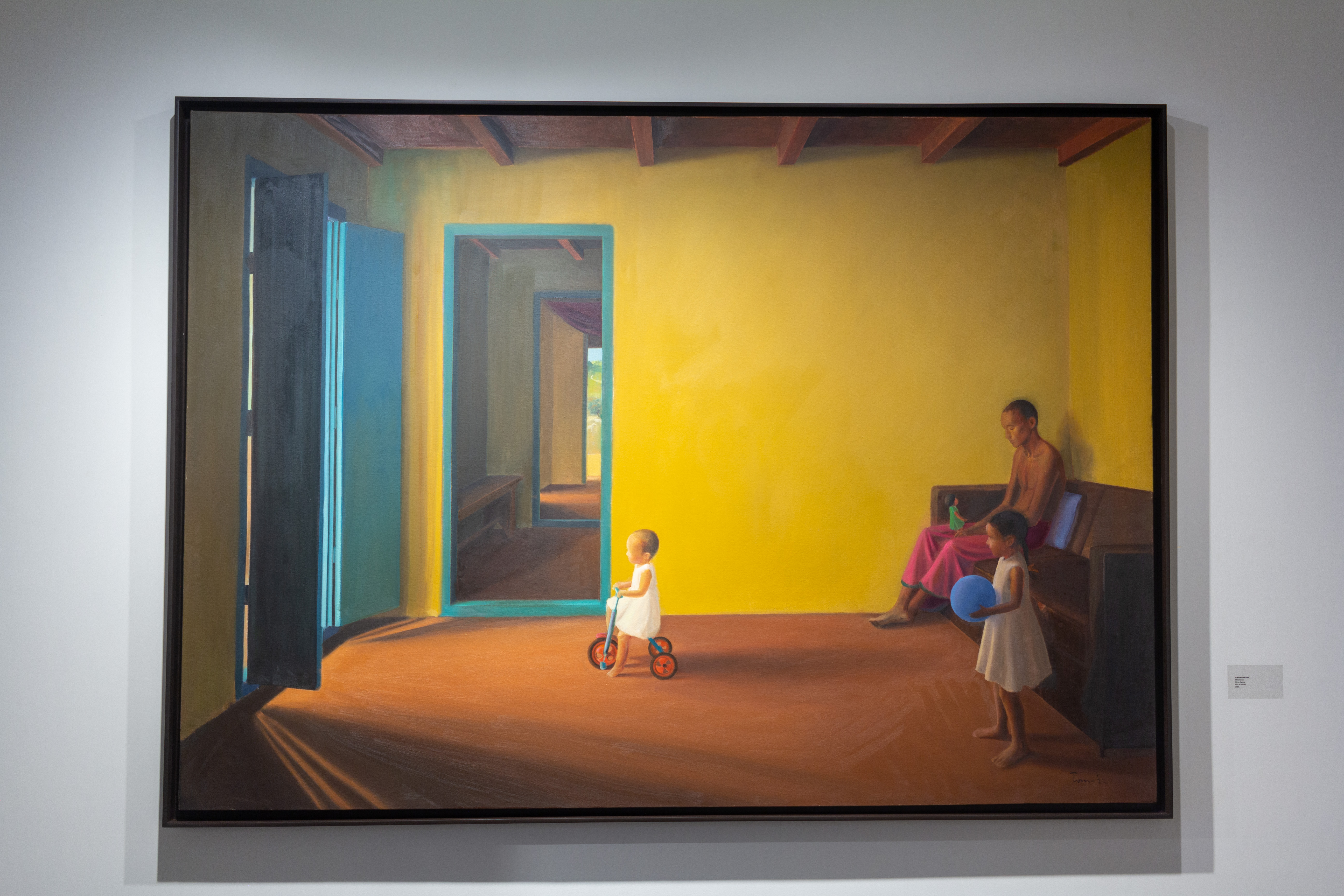 Tom Vattakuzhy, NRIs Home, 60 x 84 inches, Oil on Canvas, 2022